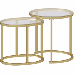 Ce superbe lot de 2 tables basses gigognes style contemporain apportera une touche d'élégance supplémentaire à votre intérieu ...