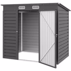 Optez pour l'abri de jardin Outsunny pour protéger vos équipements avec son toit galvanisé étanche. Il inclut des fenêtres ve ...