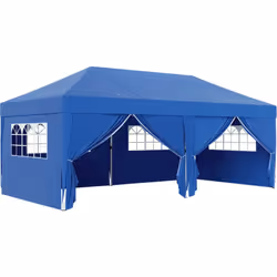 Cette superbe tonnelle de jardin pop-up avec 6 parois latérales amovibles et 4 fenêtres vous permettra de profiter pleinement ...