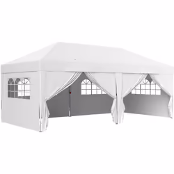 Cette superbe tonnelle de jardin pop-up avec 6 parois latérales amovibles et 4 fenêtres vous permettra de profiter pleinement ...