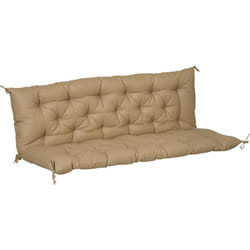Coussin matelas assise dossier pour banc de jardin balancelle canapé 3 places grand confort 150 x 98 x 8 cm kaki