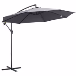 Ce superbe parasol de jardin extérieur avec pied est grand et robuste pour une protection optimale contre le soleil. Avec l'a ...