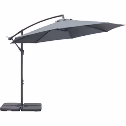 Ce superbe grand parasol de jardin extérieur avec pied est grand et robuste pour une protection optimale contre le soleil. Av ...