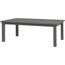 Outsunny - Table basse rectangulaire de jardin plateau à lattes dim. 100L x 60l x 37H cm pieds antidérapants alu effet bois