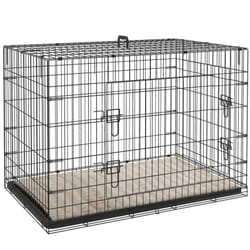 Cage caisse de transport pliable pour chien 105 x 70 x 75 cm avec coussin
