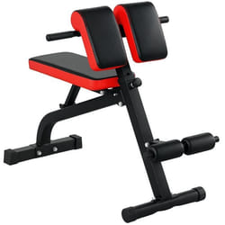 Banc de musculation - SPORTNOW - pliable - coussin réglable sur 8 positions - pour hyper extension du dos pompes - noir