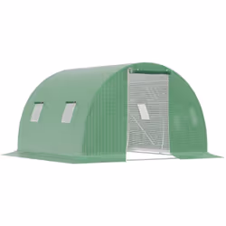 Cette grande serre de jardin tunnel 9 m² dim. 3L x 3l x 2H m vous aidera à protéger vos plantes contre les aléas climatiques  ...