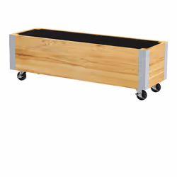 Cette jolie jardinière rectangulaire en bois de sapin vous permettra de faire vos plantations de légumes, plantes aromatiques ...