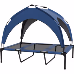 Ce superbe lit de camp pour chien bicolore avec velum en forme de dôme apportera une touche d'originalité, de modernité et d' ...