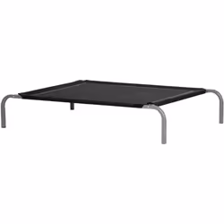 Ce superbe lit sur pied bicolore argent noir apportera un confort inégalé à votre chien même pendant les fortes chaleurs de l ...