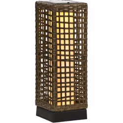 Créez une ambiance chaleureuse dans votre jardin avec le lampadaire solaire extérieur d'Outsunny. Design élégant en rotin syn ...