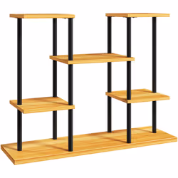 Sublimez votre intérieur avec le support de plantes d'intérieur à quatre niveaux Outsunny. Structure métallique, base en bois ...