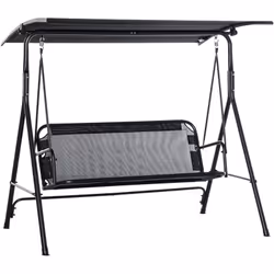 Découvrez la chaise de balançoire Outsunny, avec son cadre en acier durable en A pour deux personnes. Parfaite pour le porche ...
