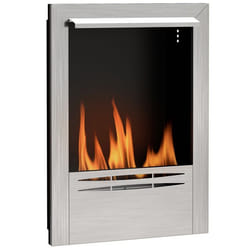 Cheminée à léthanol - HOMCOM -  en acier inoxydable - volume de 09 litre verre trempé - jusquà 33 heures