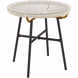 Donnez à vos espaces extérieurs une touche chic avec cette table basse de jardin Outsunny. Dotée d'un élégant plateau en verr ...
