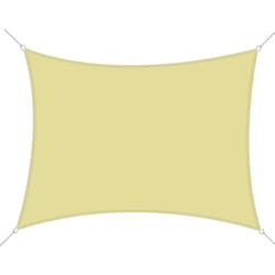 Outsunny - Voile d'ombrage rectangulaire 6L x 4l m polyester imperméabilisé haute densité 160 g/m² sable
