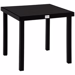 Table à manger de jardin - Outsunny - pour 4 personnes - en aluminium - 78 x 78 x 74 cm - noir