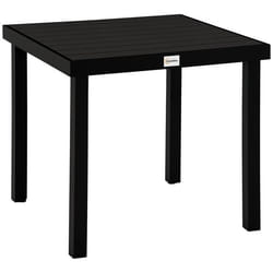 Table à manger de jardin - Outsunny - pour 4 personnes - en aluminium - 78 x 78 x 74 cm - noir