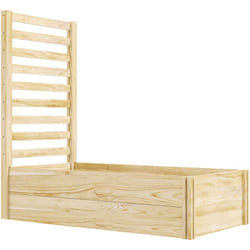 Outsunny - Jardinière carré potager en bois avec treillis dim. 230L x 60l x 110H cm bois sapin naturel
