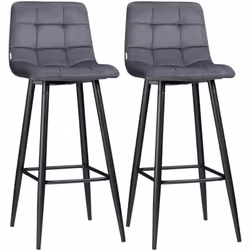 Laissez-vous séduire par le design Chesterfield et le confort de ce superbe lot de 2 tabourets de bar. Vous profiterez d'une  ...
