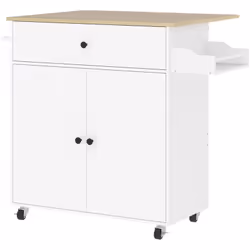 Explorez l'Îlot de Cuisine de HOMCOM : doté d'une rallonge et de trépieds métalliques, il optimise l'espace de cuisson. Avec ...