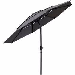 Choisissez les parasols Outsunny en polyester résistant à l'eau et UV, avec mât et 8 baleines en acier inoxydable. Facile à m ...
