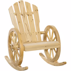 Ce magnifique fauteuil Adirondack à bascule de jardin sublimera votre extérieur ou votre véranda ! Très confortable et origin ...