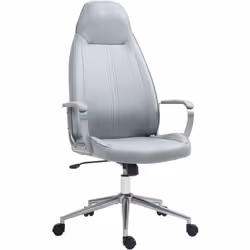 Découvrez le fauteuil de bureau confortable HOMCOM avec rembourrage mousse épais, fonction à bascule et levier de classe 3 po ...