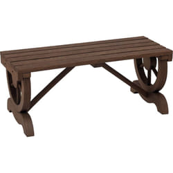 Outsunny - Banc de jardin 2 places style western piètement roues de charrette bois sapin traité carbonisation