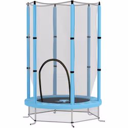 Le trampoline pour enfants AIYAPLAY, avec ses six tubes en acier protégés de rembourrage mousse et une large zone de saut, of ...
