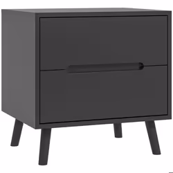 Table de chevet - HOMCOM - 2 tiroirs - style moderne - pour chambre à coucher salon - 50 x 40 x 505 cm - noir
