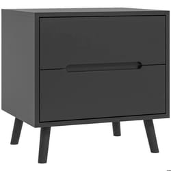 Table de chevet - HOMCOM - 2 tiroirs - style moderne - pour chambre à coucher salon - 50 x 40 x 505 cm - noir