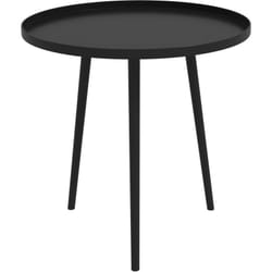 Outsunny - Table basse de jardin d'appoint design scandinave ø 40 x 50H cm acier époxy noir
