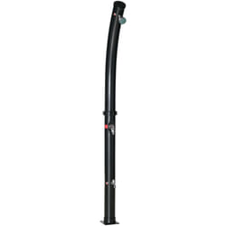 Douche solaire d'extérieur réservoir 20L pression max. 3,5 bar - mitigeur, grand pommeau orientable, robinet à pied - pvc abs noir