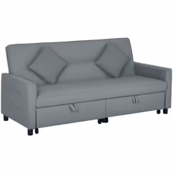Découvrez le canapé-lit HOMCOM, un canapé élégant et compact qui se transforme en lit d'appoint. Son mécanisme clic-clac avec ...