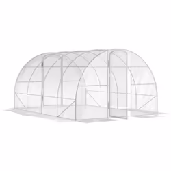 Cette grande serre extérieur de jardin vous aidera à protéger vos plantes contre les aléas climatiques et les oiseaux. Sa con ...