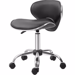Tabouret de travail HOMCOM avec dossier solide pour un bon maintien de la colonne et assise confortable pour longues périodes ...