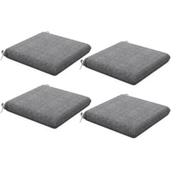 Outsunny - Lot de 4 coussins galettes de chaises fauteuils de jardin dim. 47 x 47 cm ép. 7 cm tissu déperlant gris