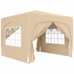 Explorez la tonnelle de jardin pop-up de Outsunny, idéal pour l'extérieur avec ses dimensions de 3 x 3 mètres. Il s'installe  ...