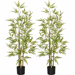 Apportez une touche de verdure dans votre salon, bureau, entrée, terrasse avec ce splendide lot de 2 bambous artificiels. Grâ ...