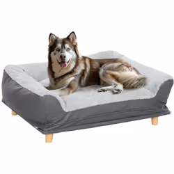 Offrez relaxation et style à votre chien avec le canapé PawHut. Dessus amovible pour nettoyage facile, coussin épais lavable  ...
