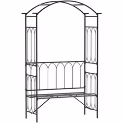 Découvrez l'arceau à rosiers avec banc d'Outsunny, idéal pour votre jardin. En métal avec revêtement en poudre, il offre dura ...