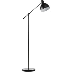 Homcom - Lampadaire sur pied salon bureau 40W E27 - hauteur réglable, abat-jour et bras orientable - acier noir