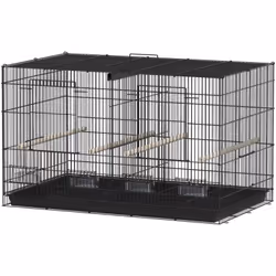 Découvrez la cage de perroquet PawHut, transformable en deux espaces ou un grand. Avec verrou sur barreaux de 1,2 cm, elle es ...