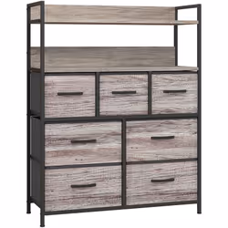 Découvrez cette commode HOMCOM au design industriel, idéale pour divers styles d'intérieur. Avec sept tiroirs pour organiser  ...