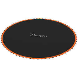 Sportnow - Tapis de rechange trampoline ø 3,7 m ressorts 14 cm outil 72 crochets en v inclus orange noir
