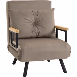 Transformez facilement ce fauteuil élégant en un confortable lit d'appoint. Fabriqué à partir d'un cadre en acier robuste, re ...