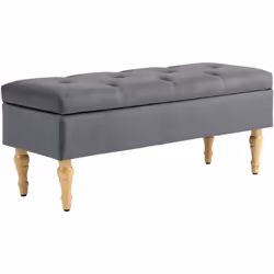 Découvrez le pouf avec rangement HOMCOM, parfait pour dissimuler couvertures ou coussins grâce à ses 38L de capacité. Son des ...