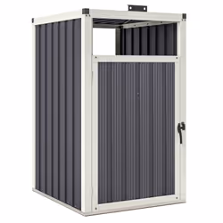 Optimisez votre jardin avec l'abri pour poubelle extérieur Outsunny de 240L. Design ventilé, porte verrouillable, couvercle à ...