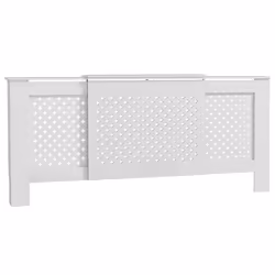 Cache-radiateur réglable Design Contemporain Longueur Extensible 136-200 x 215 x 917 cm Blanc